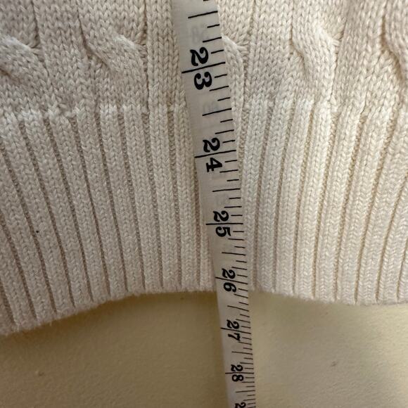 Polo Ralph Lauren‎ Cable Knit Cotton Sweater Vest Size XL Cream Old Money - Picture 10 of 11